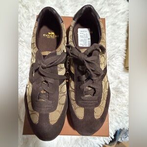 Coach Dark Brown and Tan Loafers